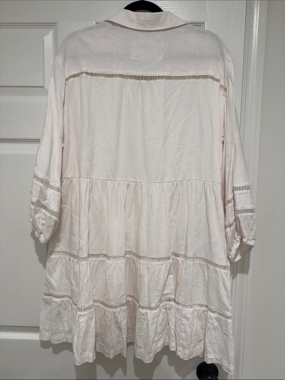 Maeve Bettina Tiered Mini Shirt Dress: Linen Edition Large - Picture 8 of 9